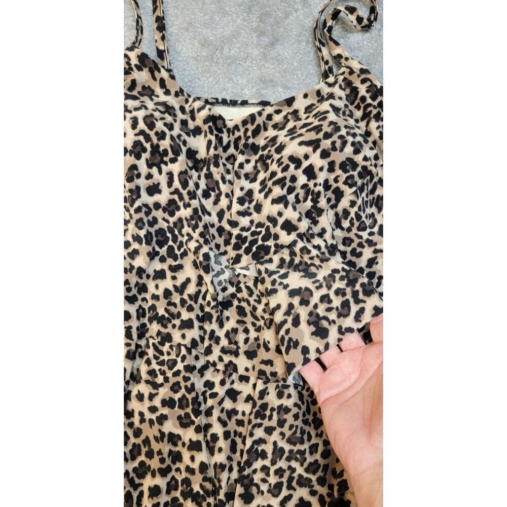 Aqua Green Tiered Leopard Print Tankini.  Size:  1X - Picture 13 of 16